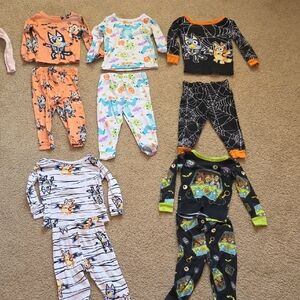 Halloween Pajamas Lot Of 6 Size 2T